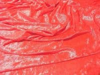Crushed Velvet Velour Fabric Material - BUBBLEGUM
